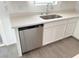 Stainless steel dishwasher and white shaker-style cabinets at 4763 Illustria Ave, Las Vegas, NV 89141