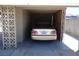 Carport featuring car parking inside, and geometric block accents on the sides at 4709 W Alpine Pl, Las Vegas, NV 89107