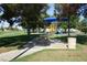 Park picnic table and grill near community playground with a blue shade structure and a grassy area at 4709 W Alpine Pl, Las Vegas, NV 89107