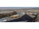Panoramic aerial view of home construction site overlooking city landscape, showcasing scale and potential at 495 Cityview Ridge Dr, Henderson, NV 89012