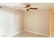 Bright bedroom with ceiling fan and tile flooring at 3719 Colonial Dr, Las Vegas, NV 89121