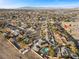 Aerial view of a residential neighborhood featuring a single-story home with a pool at 4767 Del Sueno Dr, Las Vegas, NV 89120