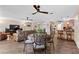 Open dining area with a view of the living room and kitchen at 4767 Del Sueno Dr, Las Vegas, NV 89120