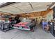 Spacious garage with workshop area and ample storage at 4767 Del Sueno Dr, Las Vegas, NV 89120