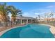 Large kidney shaped pool and spacious backyard at 4767 Del Sueno Dr, Las Vegas, NV 89120