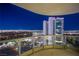 Relax on the balcony with unobstructed views of the vibrant city lights at night at 222 Karen Ave # 3907, Las Vegas, NV 89109