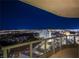 Panoramic views of the city skyline from the private balcony with glass railing at 222 Karen Ave # 3907, Las Vegas, NV 89109