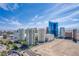 A dynamic aerial view of the city showcasing modern architecture and bustling streets on a clear day at 222 Karen Ave # 3907, Las Vegas, NV 89109