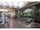 On-site gym with multiple treadmills and exercise equipment with large windows at 222 Karen Ave # 3907, Las Vegas, NV 89109