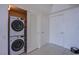 This laundry room features a modern washer and dryer at 222 Karen Ave # 3907, Las Vegas, NV 89109