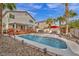 Inviting backyard pool with patio and landscaping at 3728 Russell Peterson Ct, Las Vegas, NV 89129