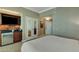 Main bedroom with kitchenette, and bathroom access at 125 E Harmon Ave # 3716, Las Vegas, NV 89109