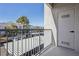 Balcony space offering partial building and parking views at 2201 Ramsgate Dr # 327, Henderson, NV 89074