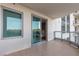 Private balcony with sliding glass doors at 222 Karen Ave # 401, Las Vegas, NV 89109