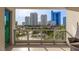 Private balcony offering stunning city views and a relaxing outdoor space at 222 Karen Ave # 401, Las Vegas, NV 89109