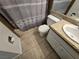 View of a tiled bathroom floor and toilet at 6311 W Washington Ave, Las Vegas, NV 89107