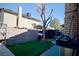 Backyard with artificial turf and block wall at 7393 Puritan Ave, Las Vegas, NV 89123