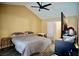 Spacious main bedroom with ceiling fan and plenty of room for a king-size bed at 7393 Puritan Ave, Las Vegas, NV 89123