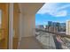 Private balcony offering stunning city views at 145 E Harmon Ave # 2321, Las Vegas, NV 89109