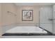 Relaxing bathroom with large soaking tub and shower at 145 E Harmon Ave # 2321, Las Vegas, NV 89109