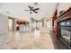 Open-concept living area boasting tile floors, built-ins and an abundance of natural light at 3005 Noblesville Ct, Henderson, NV 89052