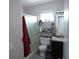 Bathroom with a walk-in shower and granite vanity at 7563 Durham Hall Ave # 101, Las Vegas, NV 89130