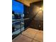 Private balcony overlooks parking lot and other buildings at night at 8000 W Badura Ave # 2092, Las Vegas, NV 89113