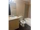 Clean bathroom with a tub, toilet, and vanity at 8000 W Badura Ave # 2092, Las Vegas, NV 89113