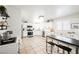 Modern kitchen with white cabinets, stainless steel appliances at 841 Glitter Glen Ct, Las Vegas, NV 89123