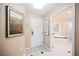 Hotel entryway with tiled floors, a closet, and access to the bathroom with a tub and shower at 135 E Harmon Ave # 407, Las Vegas, NV 89109
