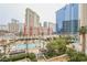 Amazing rooftop pool with a great view of the city and lounge seating at 135 E Harmon Ave # 407, Las Vegas, NV 89109