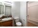 This is a standard bathroom with granite countertops and tub shower at 3550 Bay Sands Dr # 2076, Laughlin, NV 89029