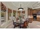 Charming breakfast nook with a round table and built-in seating at 5079 Mountain Top Cir, Las Vegas, NV 89148