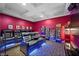 Luxurious home theater with plush seating and a large screen at 5079 Mountain Top Cir, Las Vegas, NV 89148