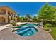 Resort-style pool with spa and abundant landscaping at 5079 Mountain Top Cir, Las Vegas, NV 89148