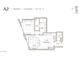 1-bedroom, 1-bathroom floor plan - 873 sq ft at 700 W Carson Ave # 506, Las Vegas, NV 89106