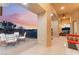 Expansive balcony featuring outdoor seating with brick columns offering panoramic neighborhood views at 2870 Quartz Canyon Dr, Henderson, NV 89052