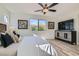 Bright bedroom with large window and stylish decor at 5873 Skyfall Ct, Las Vegas, NV 89135