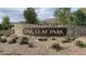 Oak Leaf Park entrance with stone wall and metal sign at 5873 Skyfall Ct, Las Vegas, NV 89135