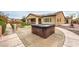 The backyard boasts a hot tub, outdoor seating, plus a basketball court at 8351 Agave Bloom St, Las Vegas, NV 89131