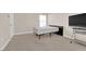 Simple bedroom with carpeted floor and window at 8000 W Badura Ave # 2106, Las Vegas, NV 89113