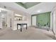 Living room with high ceilings and neutral color scheme at 8000 W Badura Ave # 2106, Las Vegas, NV 89113