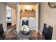 Convenient laundry closet with washer, dryer and shelving for storage at 2120 Ramrod Ave # 1112, Henderson, NV 89014