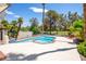 Backyard pool and jacuzzi are perfect for relaxation and entertaining, with professional landscaping and golf course views at 3146 Bel Air Dr, Las Vegas, NV 89109