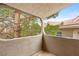 Private balcony overlooking the trees and community at 700 Capri Dr # 30C, Boulder City, NV 89005