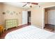 Bedroom featuring hardwood floors and ample closet space at 2120 Ramrod Ave # 1112, Henderson, NV 89014