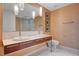 Elegant bathroom with double sinks and marble flooring at 4471 Dean Martin Dr # 3908, Las Vegas, NV 89103