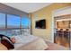 Bright bedroom with city views and access to the kitchen at 4471 Dean Martin Dr # 3908, Las Vegas, NV 89103