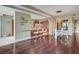 Modern kitchen with granite countertops, stainless steel appliances, and breakfast bar at 4471 Dean Martin Dr # 3908, Las Vegas, NV 89103
