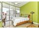 Cozy bedroom with large windows, ceiling fan and views at 200 W Sahara Ave # 601, Las Vegas, NV 89102